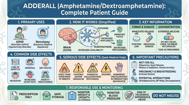 Adderall (Amphetamine/Dextroamphetamine): Complete Patient Guide